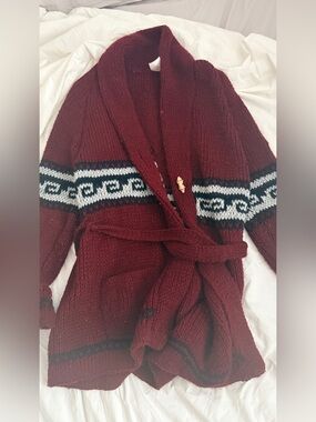 Vintage Mexican Knit Sweater with tie closure